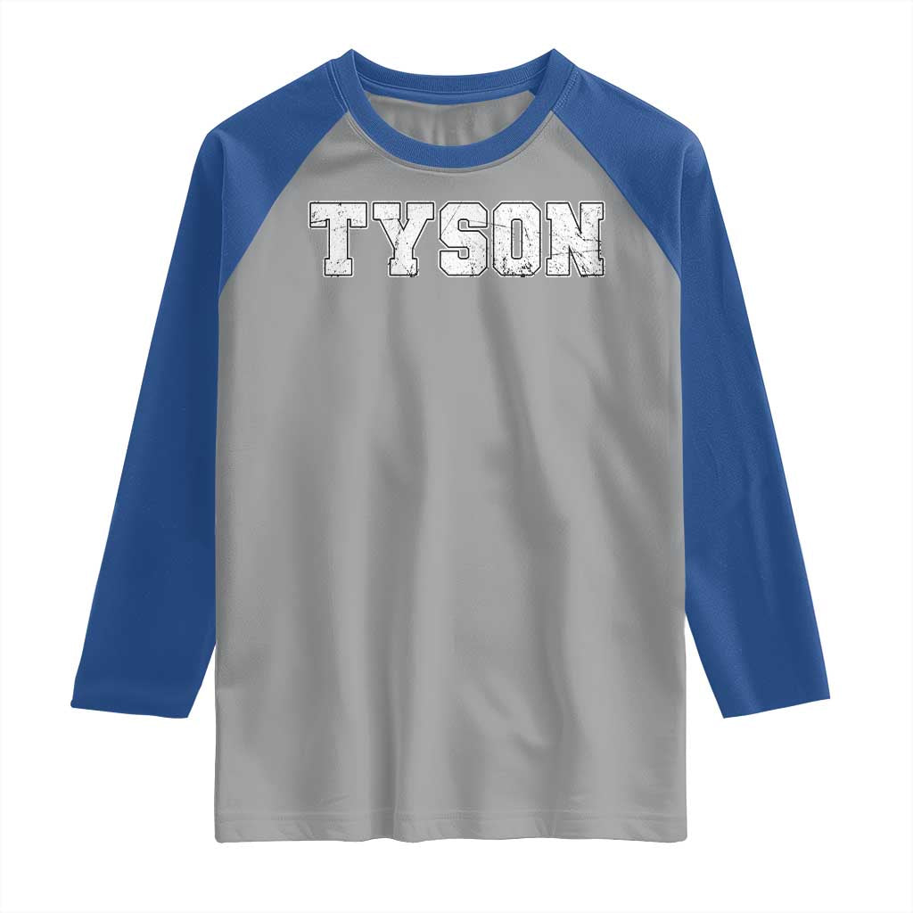 Team Tyson Raglan Shirt Family Personalized Name Retro Vintage Minimalism