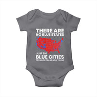 American Republican 2024 Baby Onesie There Are No Blue States Only Big Blue Cities America Map