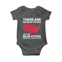 American Republican 2024 Baby Onesie There Are No Blue States Only Big Blue Cities America Map