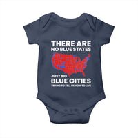 American Republican 2024 Baby Onesie There Are No Blue States Only Big Blue Cities America Map