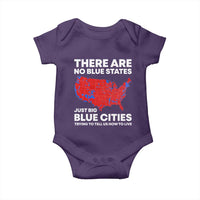 American Republican 2024 Baby Onesie There Are No Blue States Only Big Blue Cities America Map