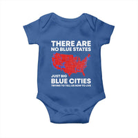 American Republican 2024 Baby Onesie There Are No Blue States Only Big Blue Cities America Map
