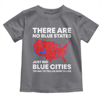 American Republican 2024 Toddler T Shirt There Are No Blue States Only Big Blue Cities America Map