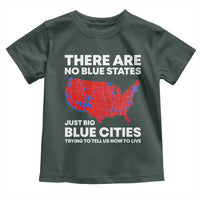 American Republican 2024 Toddler T Shirt There Are No Blue States Only Big Blue Cities America Map