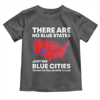 American Republican 2024 Toddler T Shirt There Are No Blue States Only Big Blue Cities America Map
