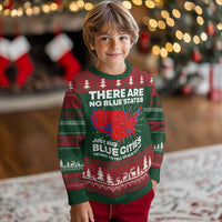 American Republican 2024 Ugly Christmas Sweater There Are No Blue States Only Big Blue Cities America Map - Wonder Print Shop