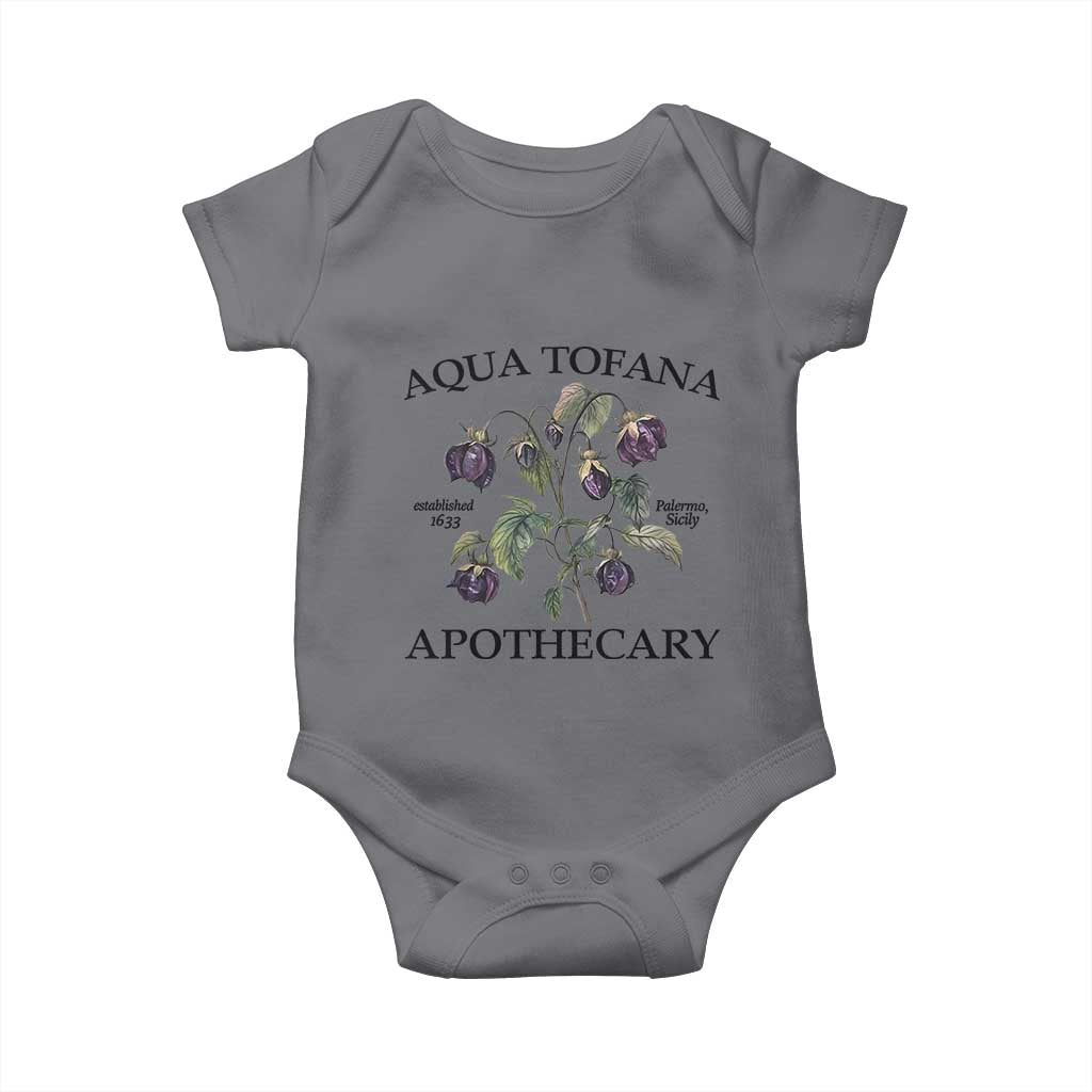 Funny Feminist Baby Onesie Aqua Tofana Apothecary Vintage Minimalism
