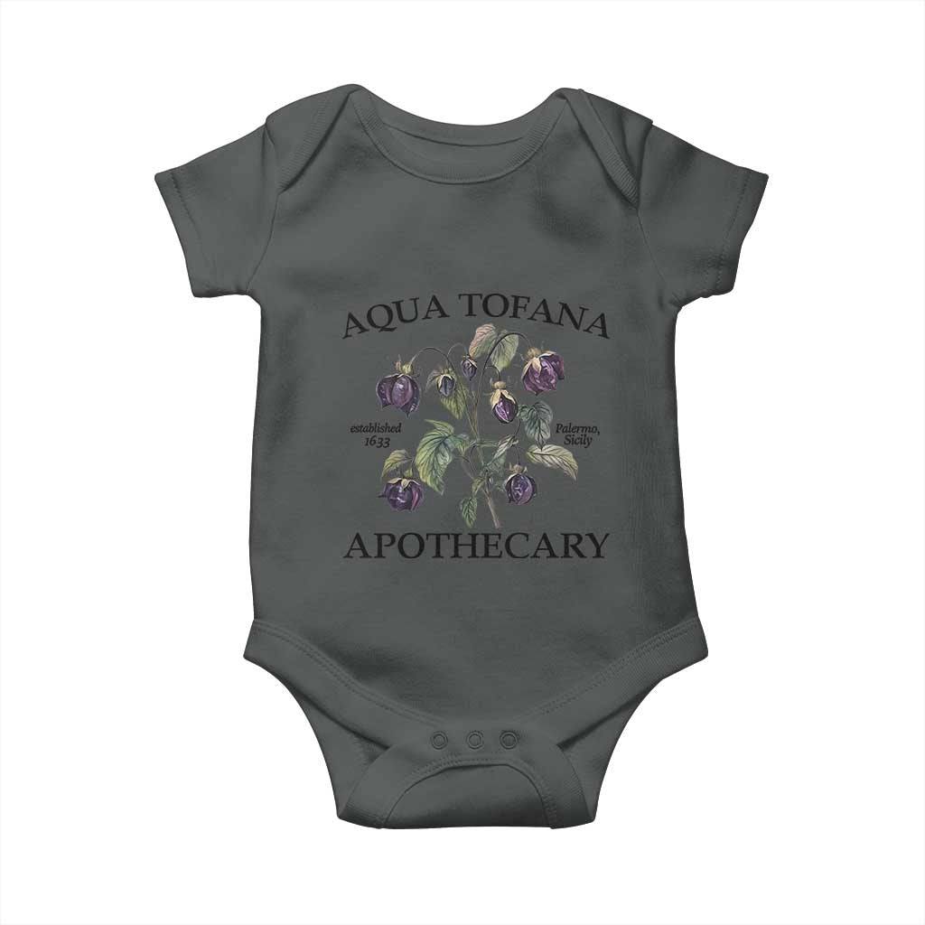Funny Feminist Baby Onesie Aqua Tofana Apothecary Vintage Minimalism