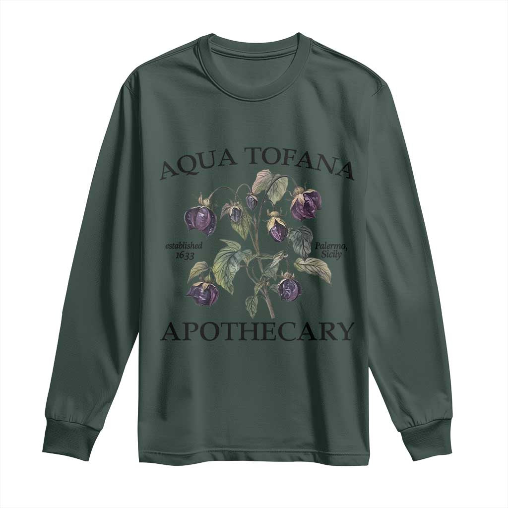 Funny Feminist Long Sleeve Shirt Aqua Tofana Apothecary Vintage Minimalism