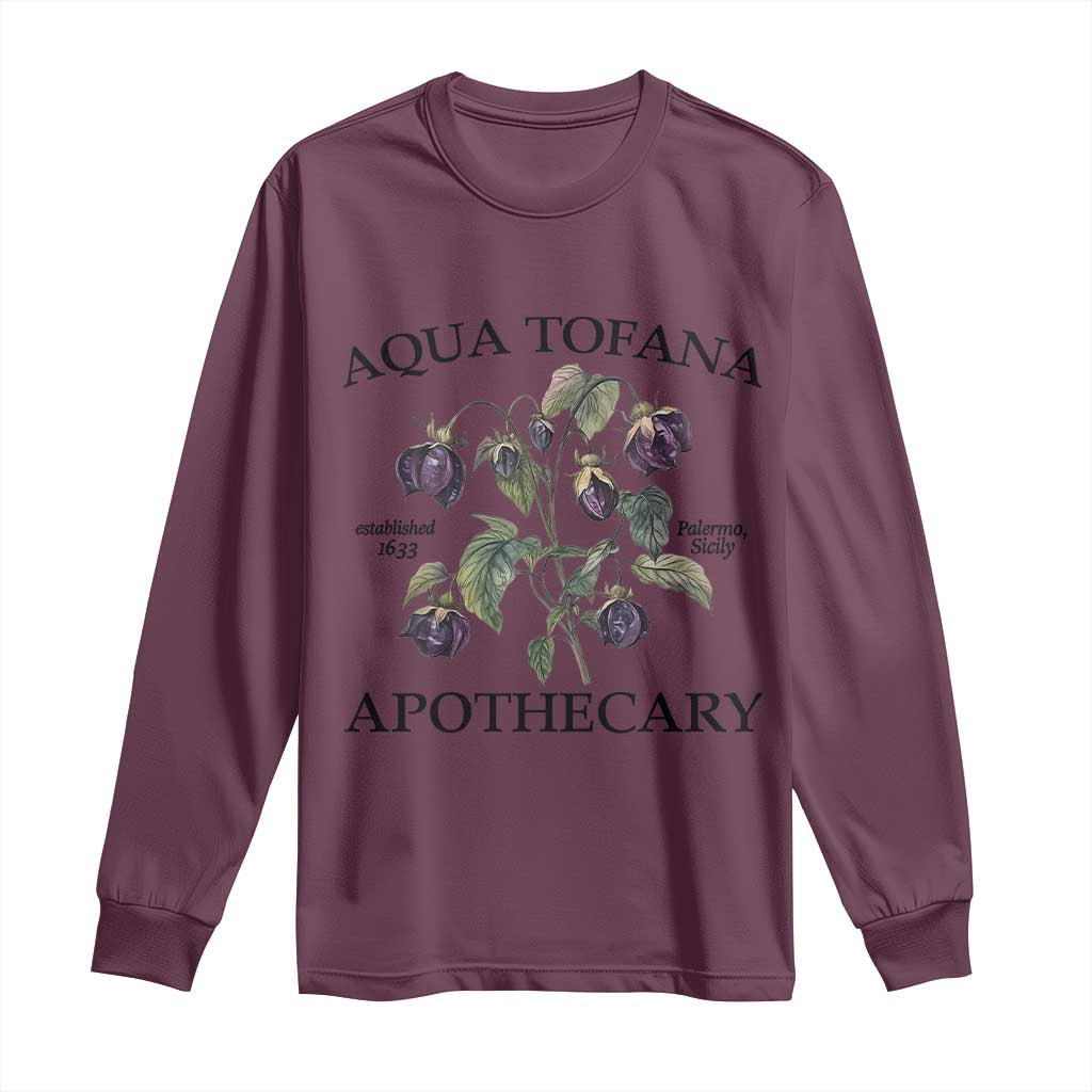 Funny Feminist Long Sleeve Shirt Aqua Tofana Apothecary Vintage Minimalism