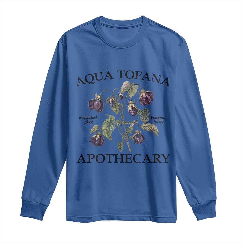 Funny Feminist Long Sleeve Shirt Aqua Tofana Apothecary Vintage Minimalism