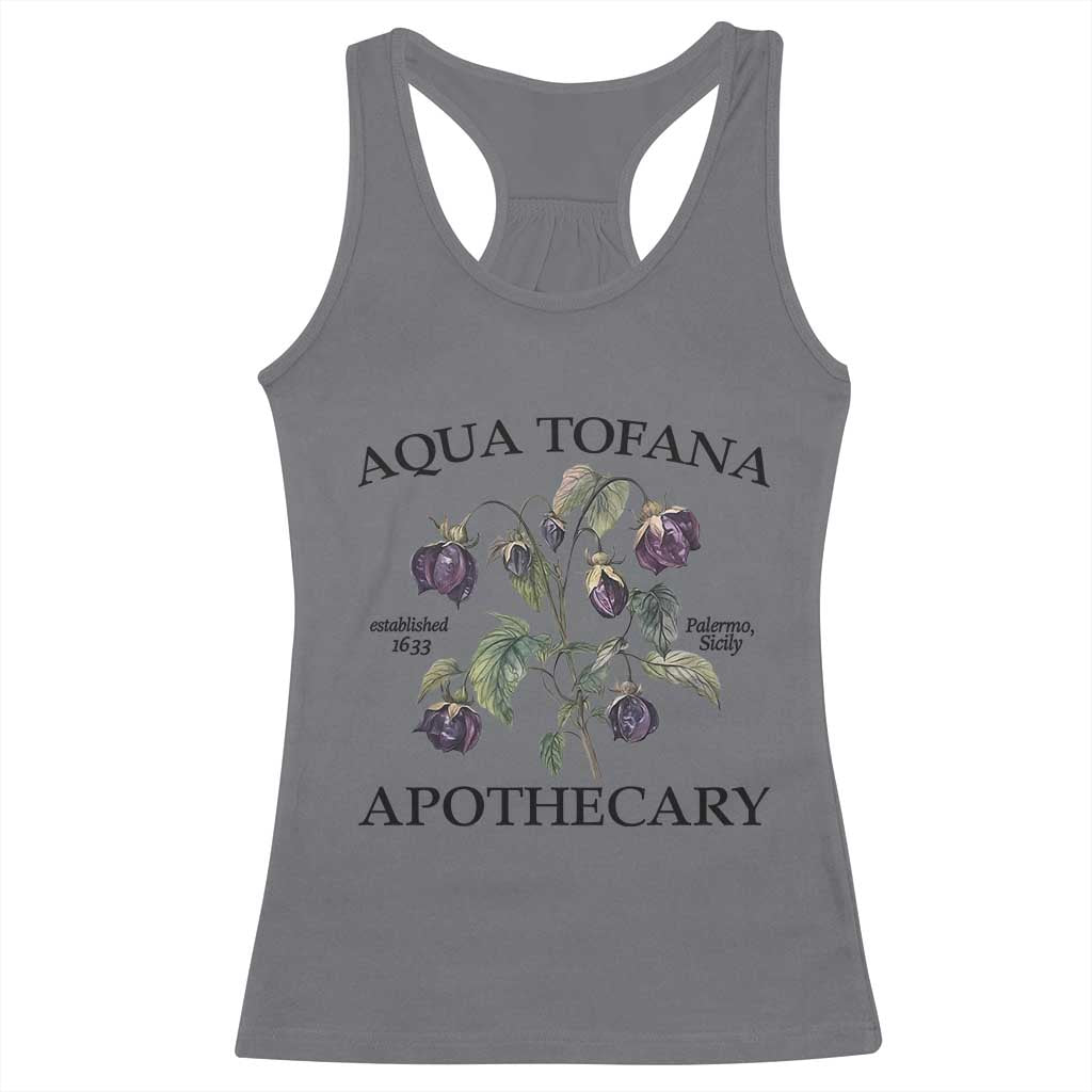 Funny Feminist Racerback Tank Top Aqua Tofana Apothecary Vintage Minimalism
