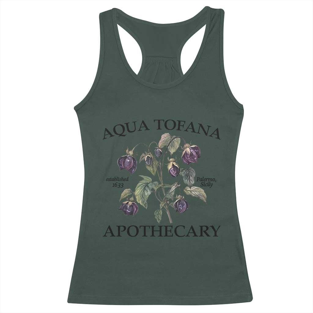 Funny Feminist Racerback Tank Top Aqua Tofana Apothecary Vintage Minimalism