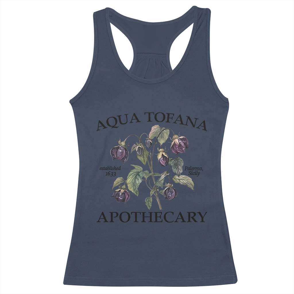 Funny Feminist Racerback Tank Top Aqua Tofana Apothecary Vintage Minimalism