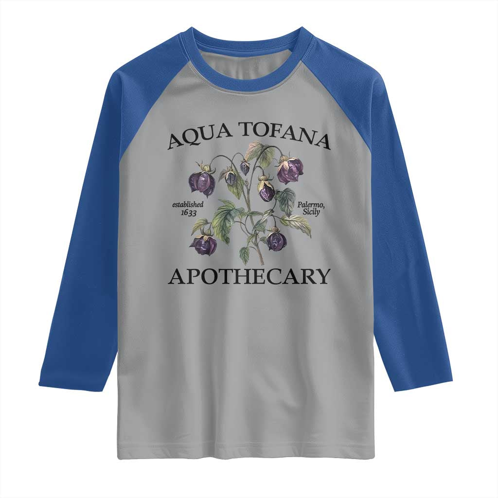 Funny Feminist Raglan Shirt Aqua Tofana Apothecary Vintage Minimalism