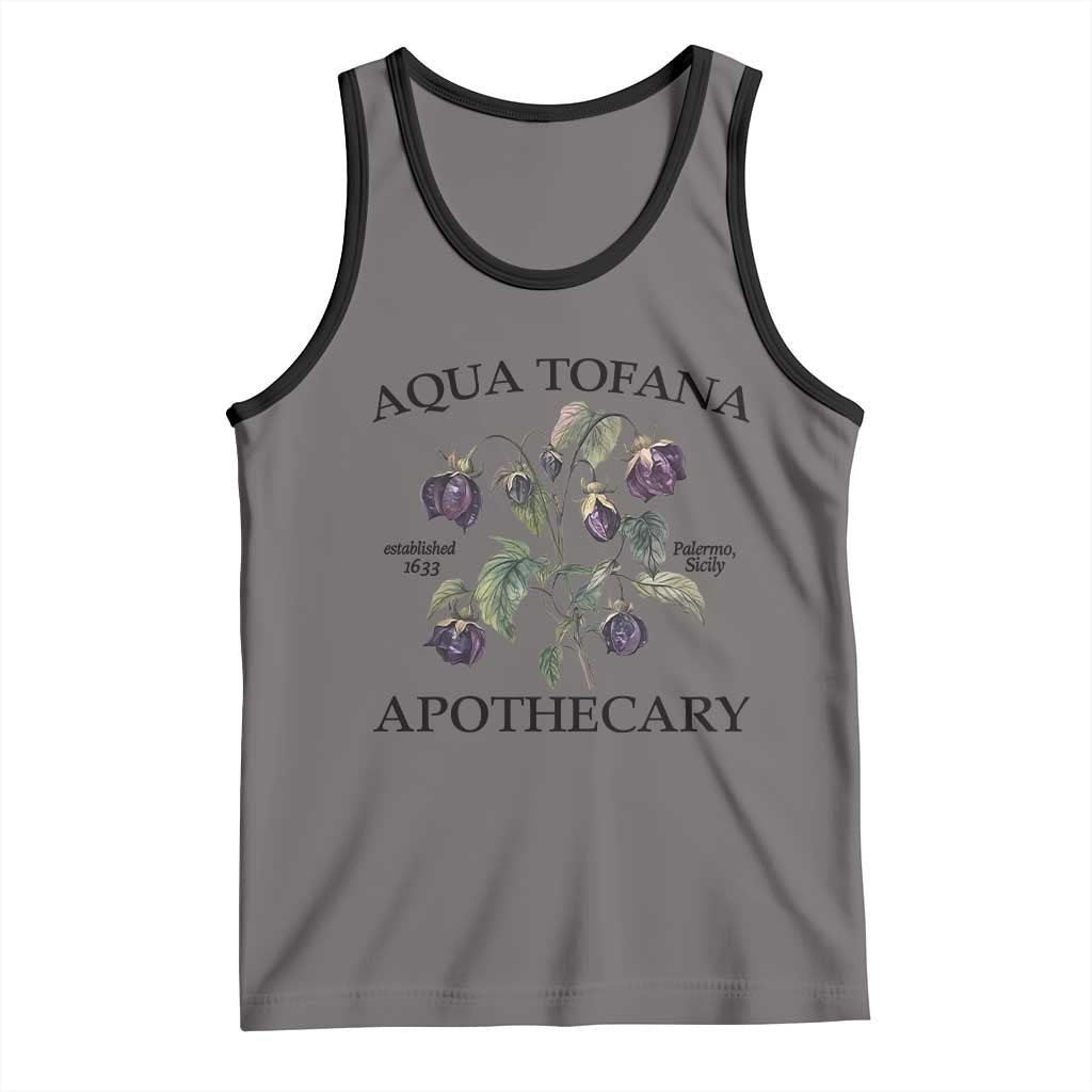 Funny Feminist Tank Top Aqua Tofana Apothecary Vintage Minimalism
