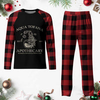 Funny Feminist Plaid Pajama Set Aqua Tofana Apothecary Est 1633 Retro Vintage - Wonder Print Shop