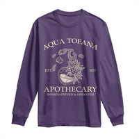 Funny Feminist Long Sleeve Shirt Aqua Tofana Apothecary Est 1633 Retro Vintage