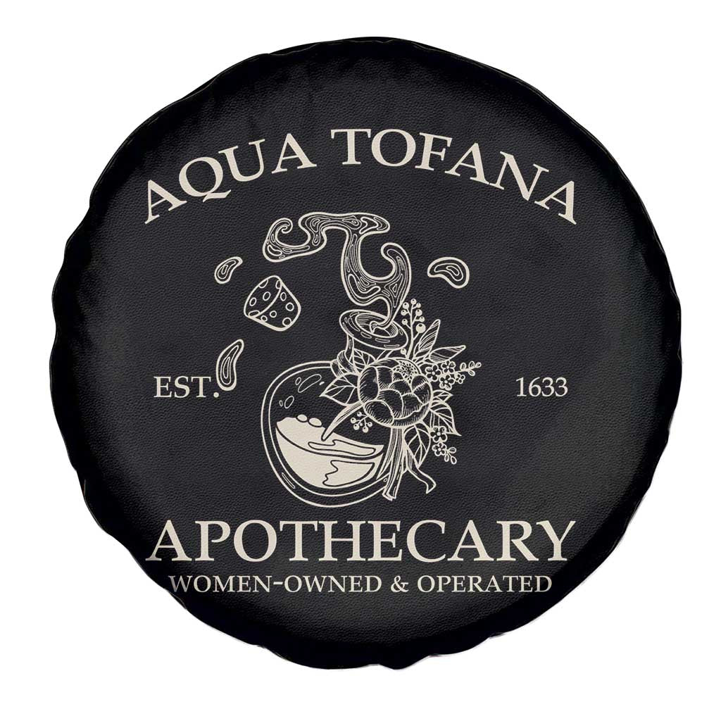 Funny Feminist Spare Tire Cover Aqua Tofana Apothecary Est 1633 Retro Vintage