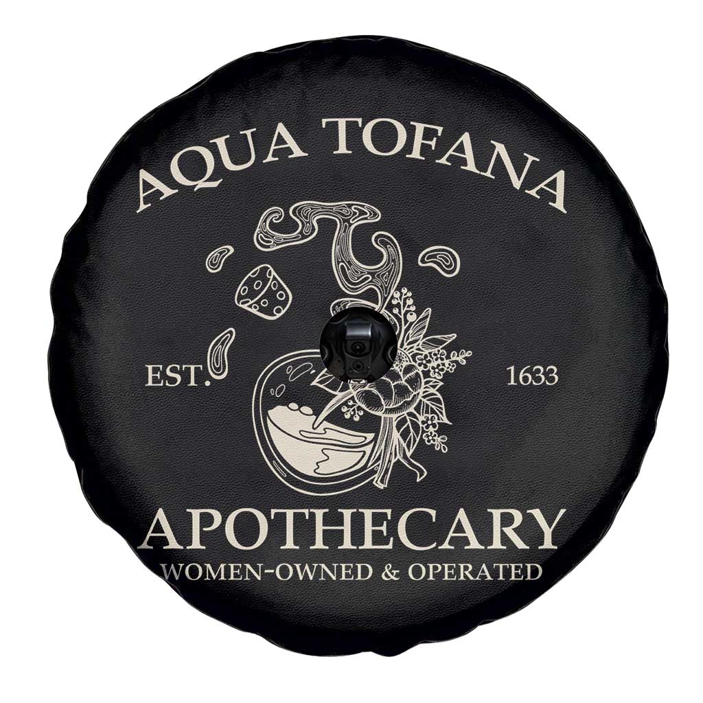 Funny Feminist Spare Tire Cover Aqua Tofana Apothecary Est 1633 Retro Vintage