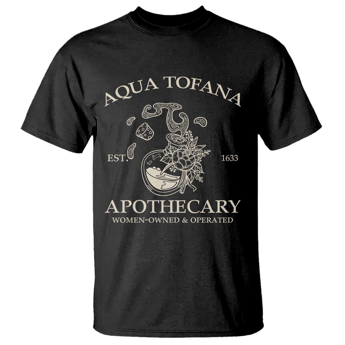 Funny Feminist T Shirt Aqua Tofana Apothecary Est 1633 Retro Vintage - Wonder Print Shop