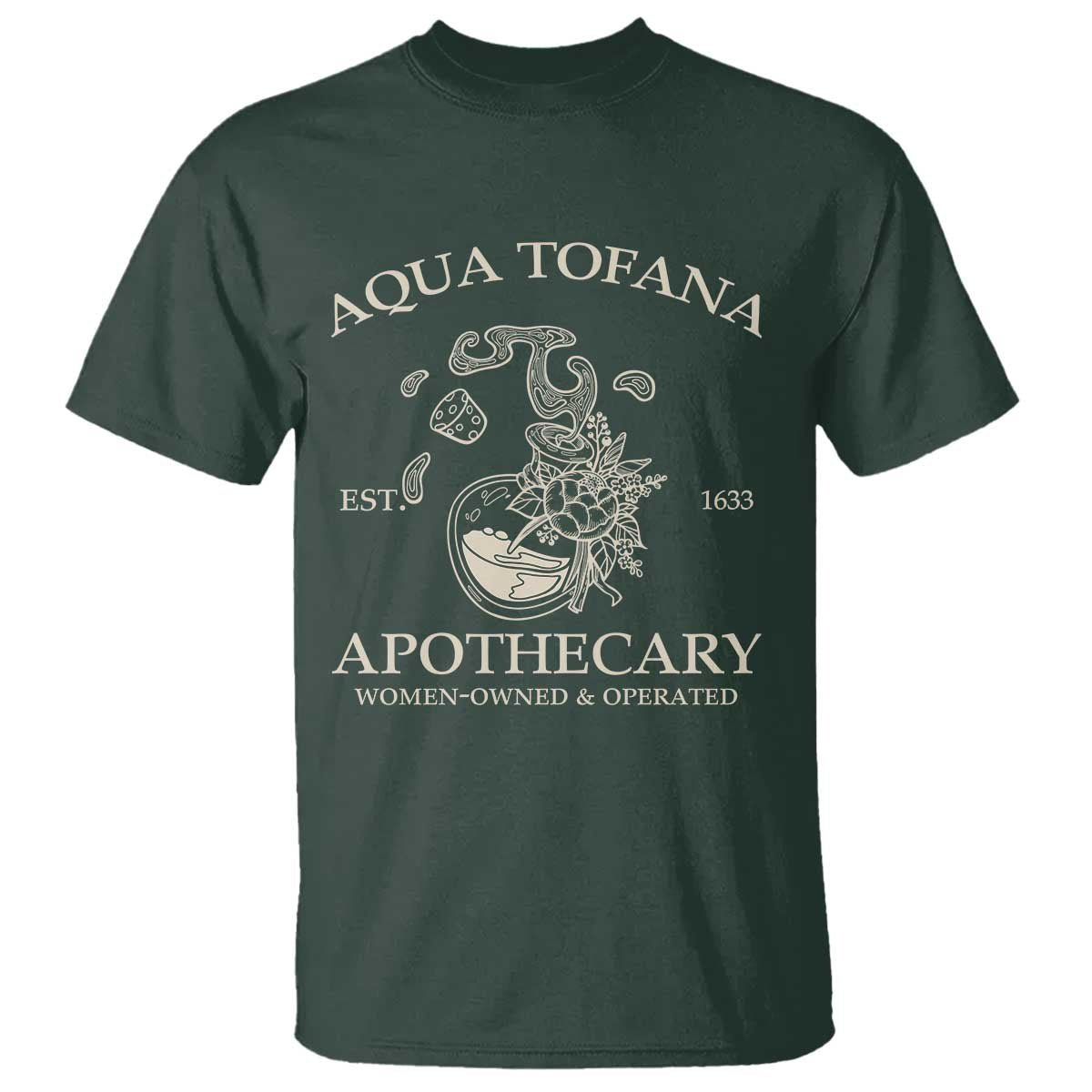 Funny Feminist T Shirt Aqua Tofana Apothecary Est 1633 Retro Vintage - Wonder Print Shop