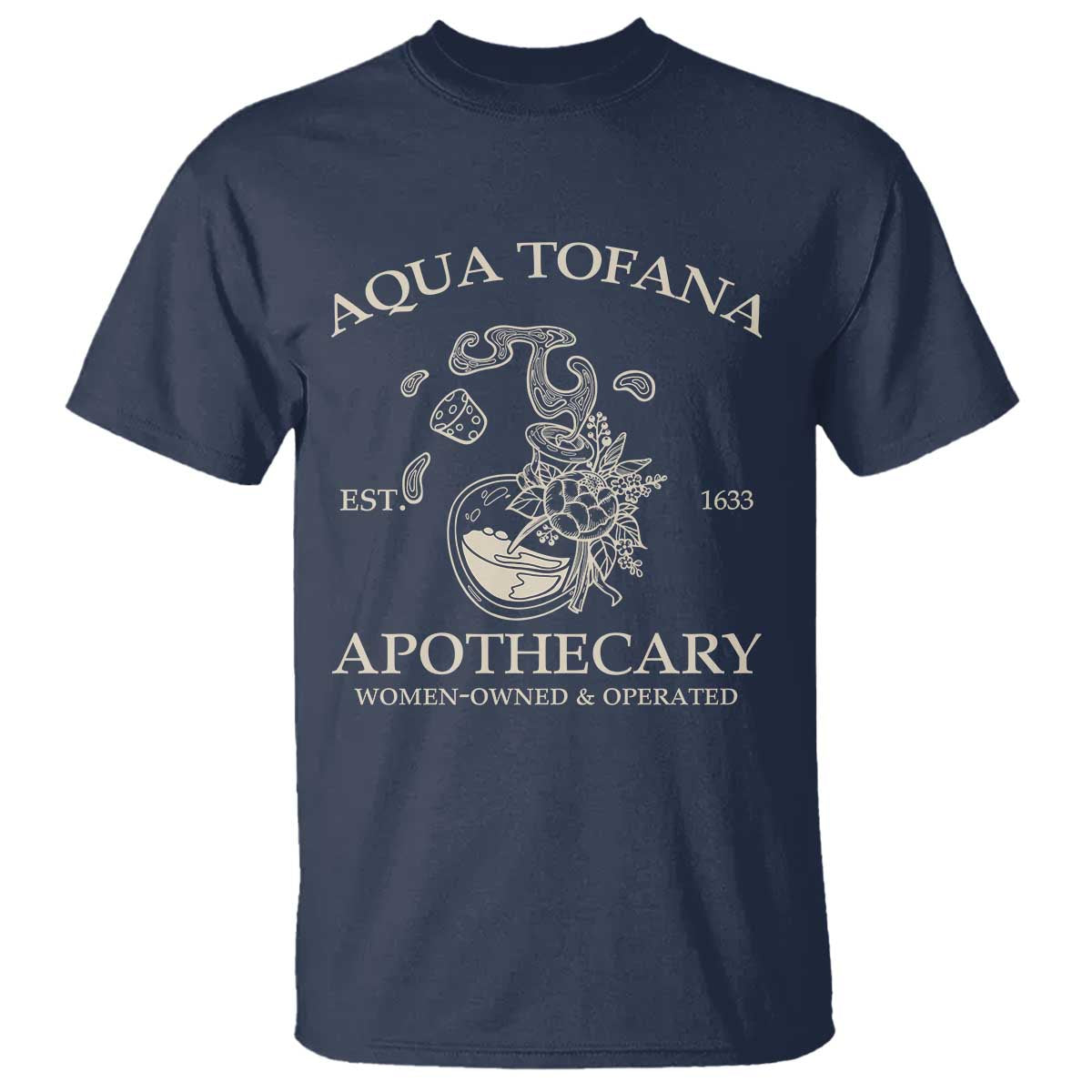Funny Feminist T Shirt Aqua Tofana Apothecary Est 1633 Retro Vintage - Wonder Print Shop