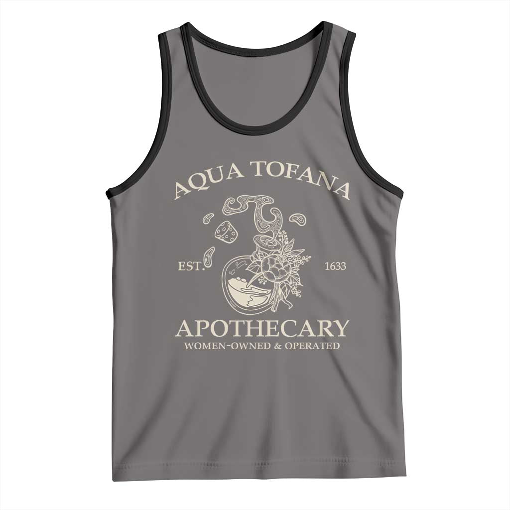 Funny Feminist Tank Top Aqua Tofana Apothecary Est 1633 Retro Vintage