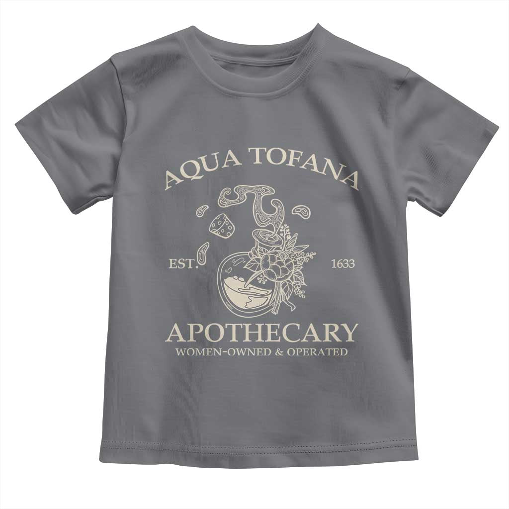 Funny Feminist Toddler T Shirt Aqua Tofana Apothecary Est 1633 Retro Vintage