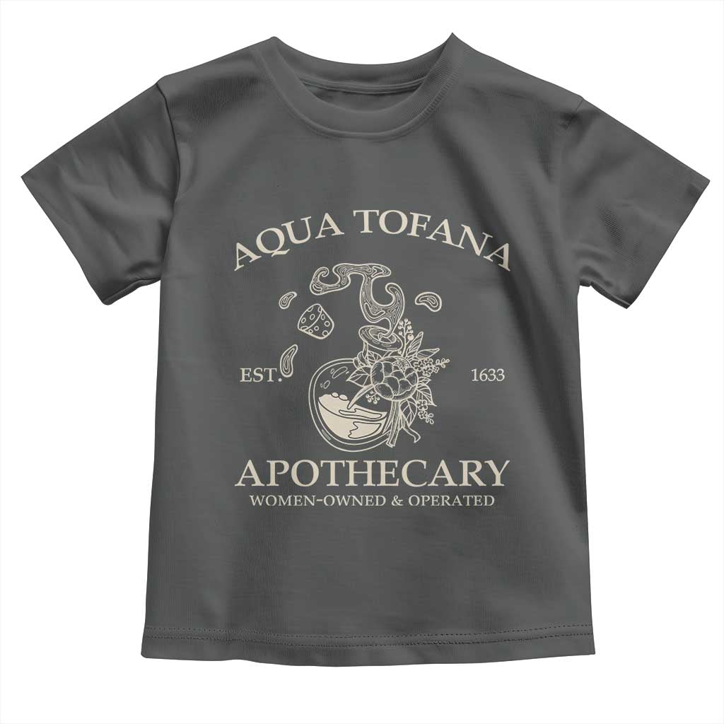 Funny Feminist Toddler T Shirt Aqua Tofana Apothecary Est 1633 Retro Vintage