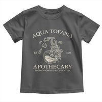 Funny Feminist Toddler T Shirt Aqua Tofana Apothecary Est 1633 Retro Vintage