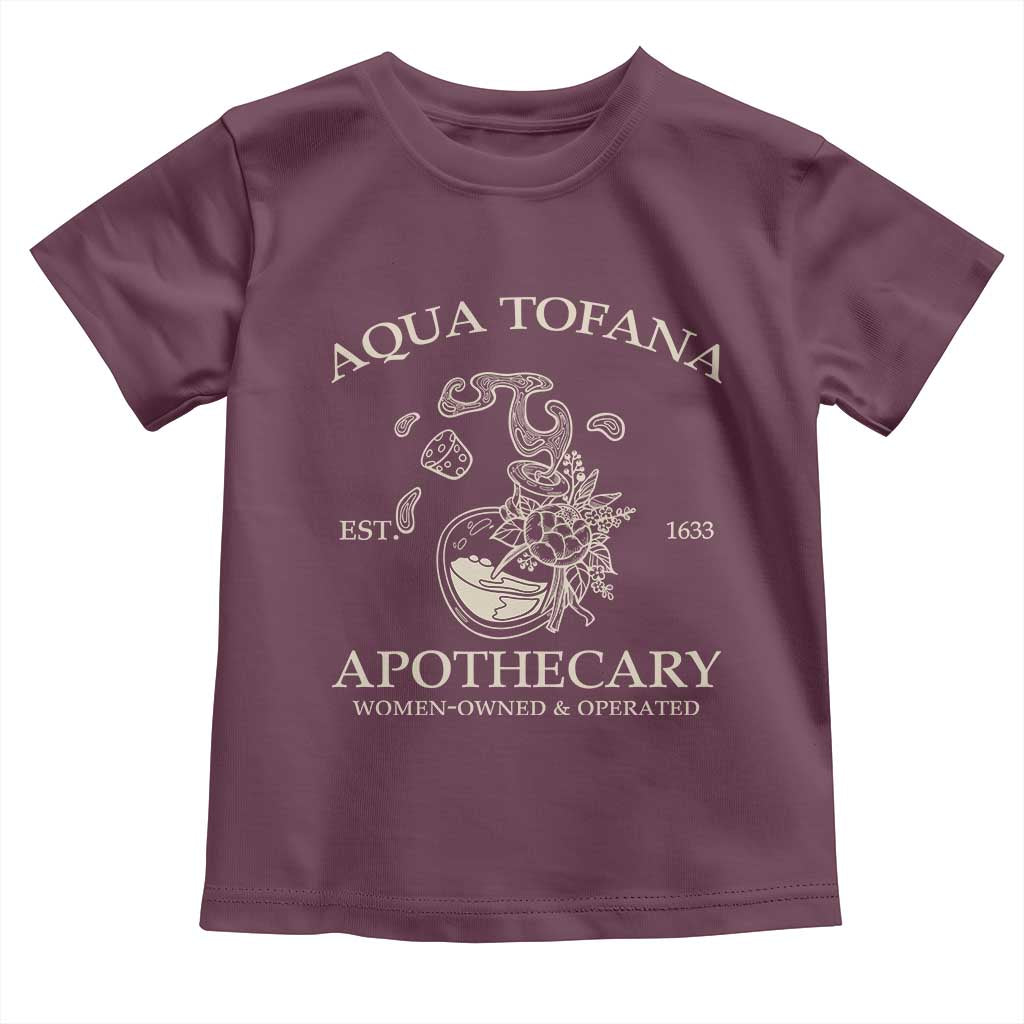 Funny Feminist Toddler T Shirt Aqua Tofana Apothecary Est 1633 Retro Vintage