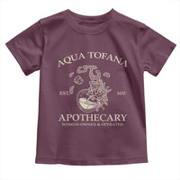Funny Feminist Toddler T Shirt Aqua Tofana Apothecary Est 1633 Retro Vintage