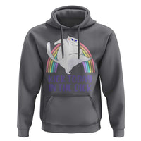 Funny Sarcastic Cat Hoodie Kick Today In The Dick Pastel Rainbow