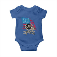 Mechanic Engineer Baby Onesie Mechanic Auto Car Repair American Flag Vintage Graphic