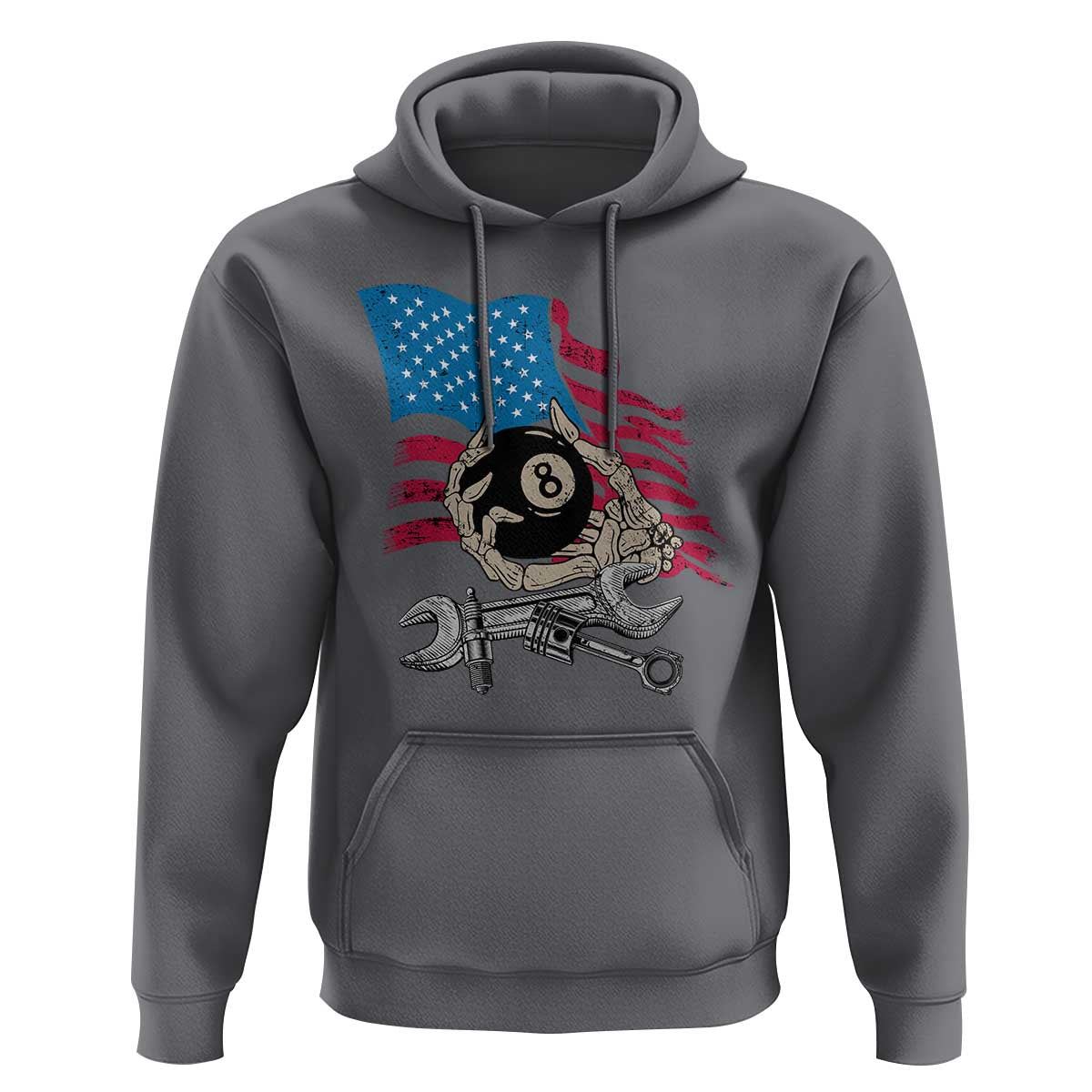 Mechanic Engineer Hoodie Mechanic Auto Car Repair American Flag Vintage Graphic