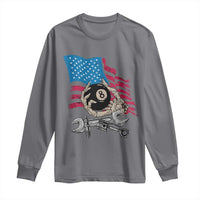 Mechanic Engineer Long Sleeve Shirt Mechanic Auto Car Repair American Flag Vintage Graphic