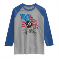 Mechanic Engineer Raglan Shirt Mechanic Auto Car Repair American Flag Vintage Graphic