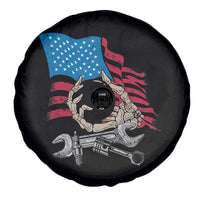 Mechanic Engineer Spare Tire Cover Mechanic Auto Car Repair American Flag Vintage Graphic