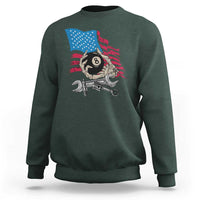 Mechanic Engineer Sweatshirt Mechanic Auto Car Repair American Flag Vintage Graphic - Wonder Print Shop