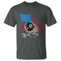 Mechanic Engineer T Shirt Mechanic Auto Car Repair American Flag Vintage Graphic - Wonder Print Shop