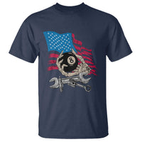 Mechanic Engineer T Shirt Mechanic Auto Car Repair American Flag Vintage Graphic - Wonder Print Shop