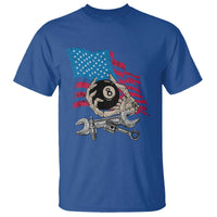 Mechanic Engineer T Shirt Mechanic Auto Car Repair American Flag Vintage Graphic - Wonder Print Shop