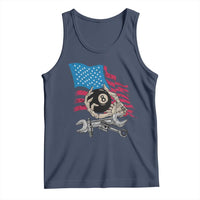 Mechanic Engineer Tank Top Mechanic Auto Car Repair American Flag Vintage Graphic