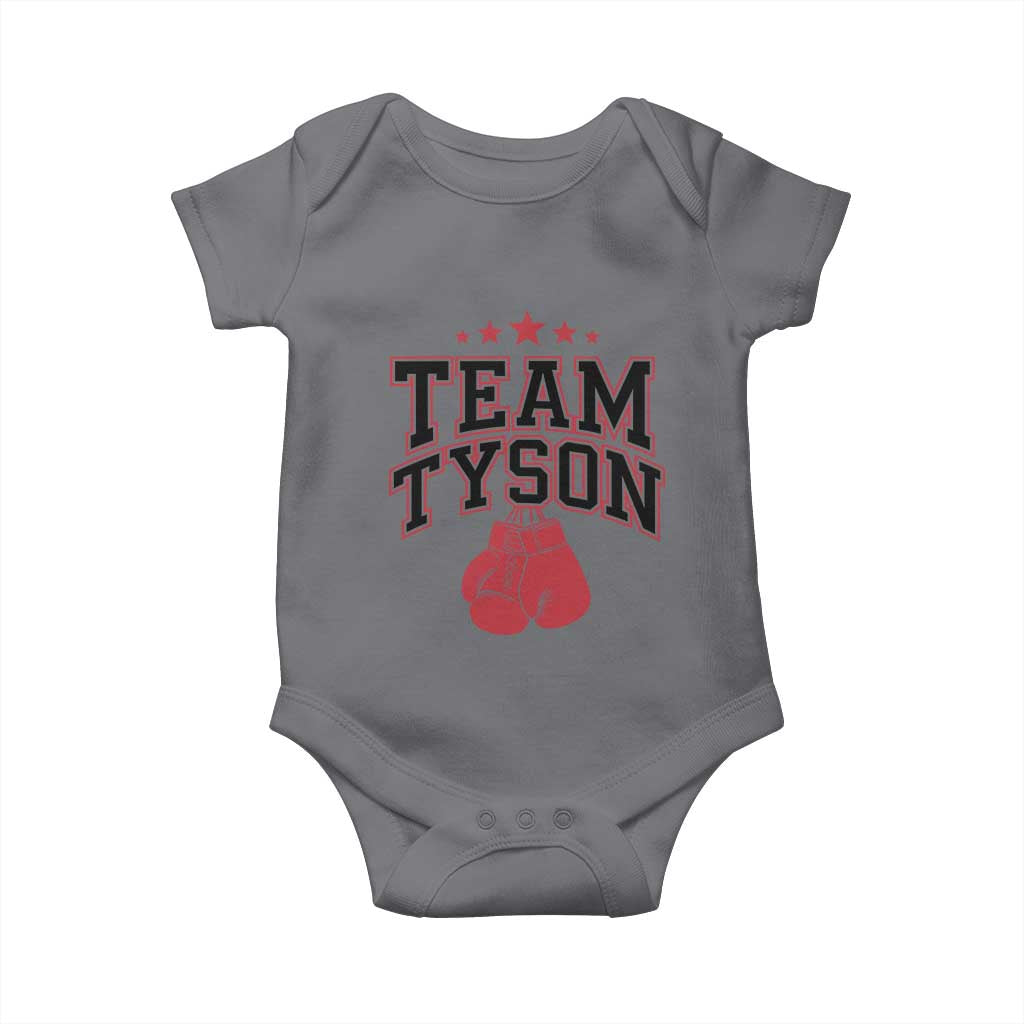 Team Tyson Baby Onesie Family Personalized Name Retro Red