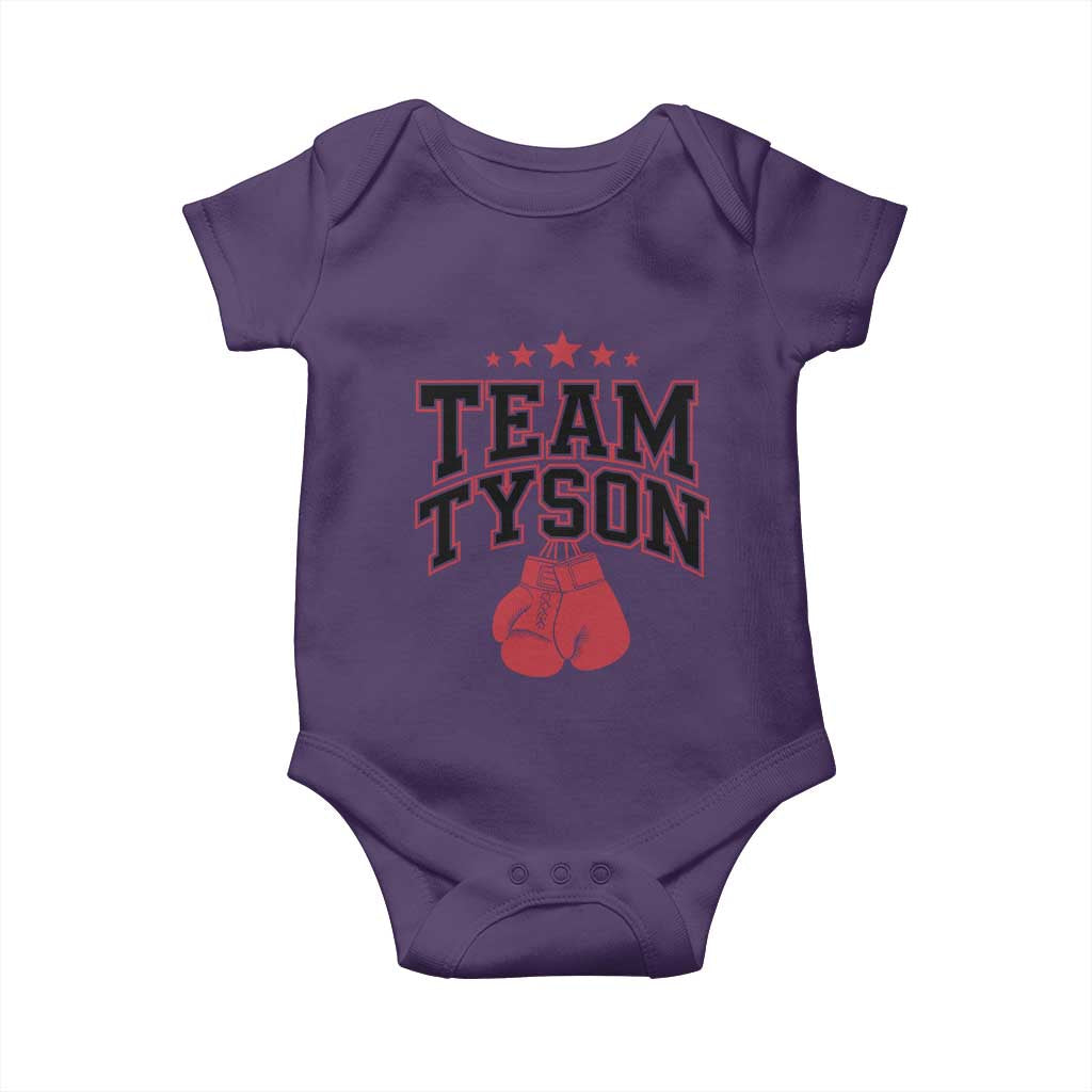 Team Tyson Baby Onesie Family Personalized Name Retro Red