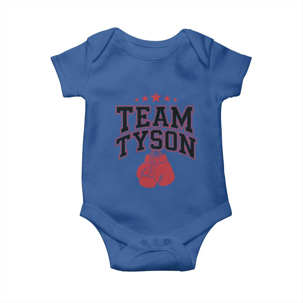 Team Tyson Baby Onesie Family Personalized Name Retro Red