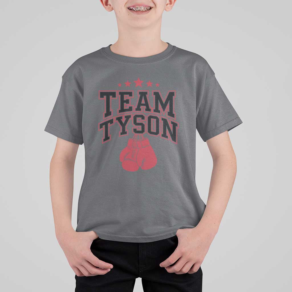 Team Tyson T Shirt For Kid Family Personalized Name Retro Red - Wonder Print Shop