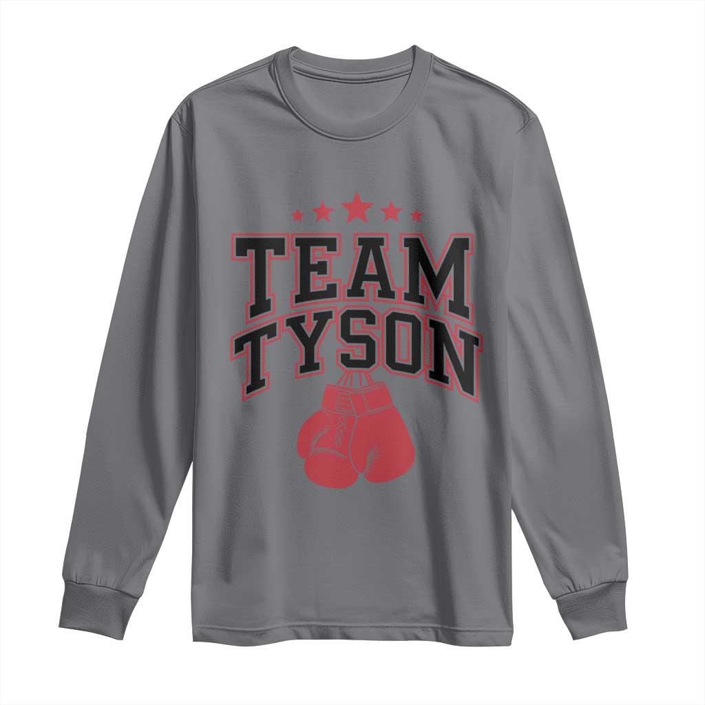 Team Tyson Long Sleeve Shirt Family Personalized Name Retro Red