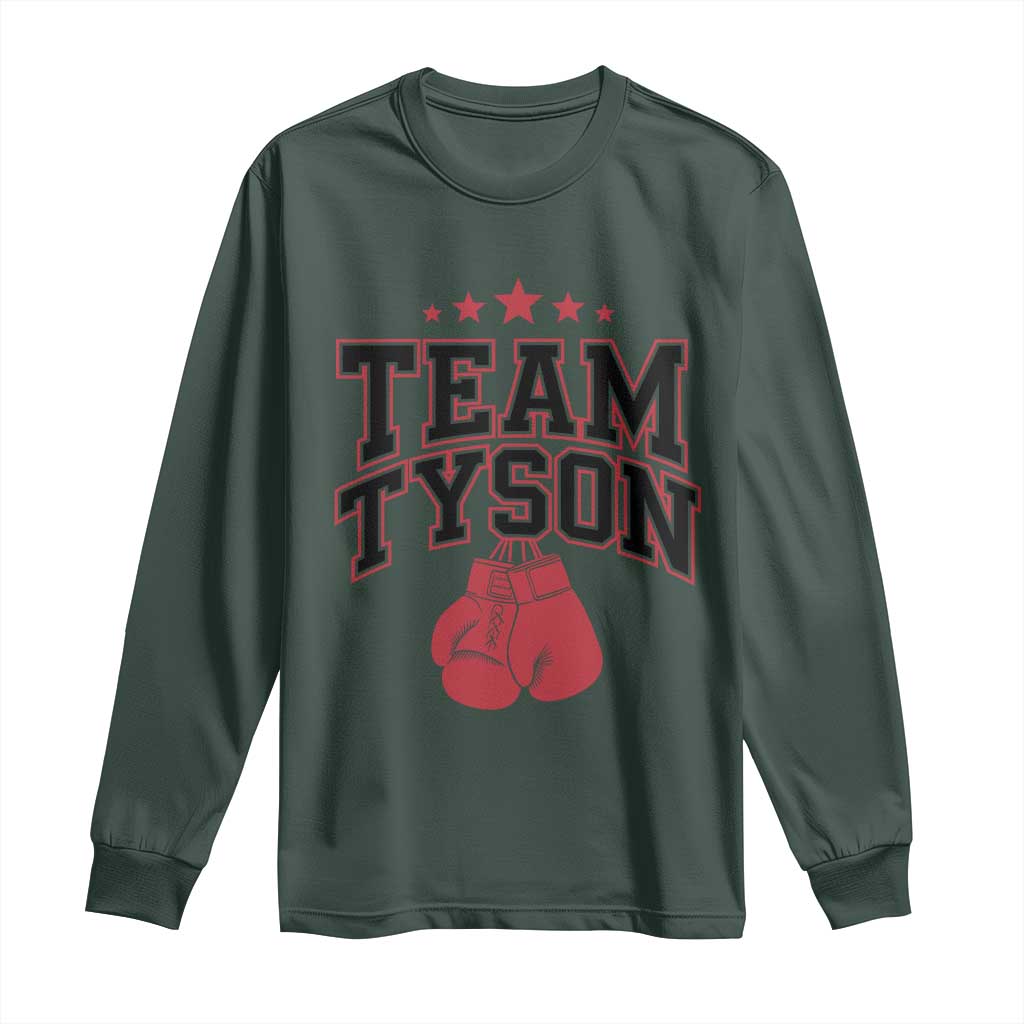 Team Tyson Long Sleeve Shirt Family Personalized Name Retro Red
